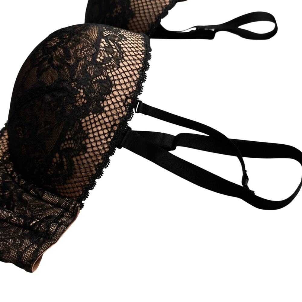 Torrid 44B BLACK LACE PUSH-UP MULTIWAY STRAPLESS BRA - Picture 7 of 10